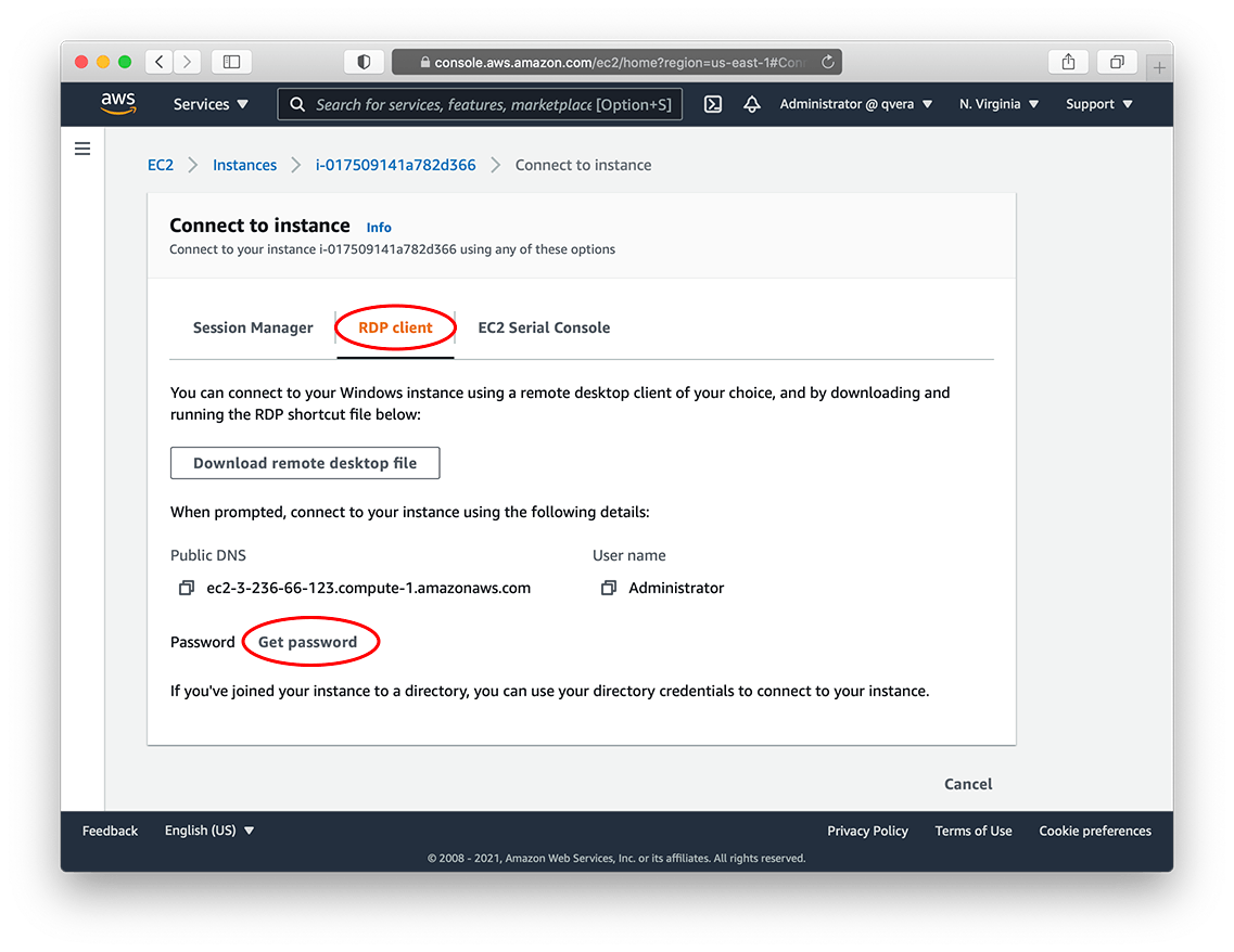 AWS EC2 - RDP client and Password